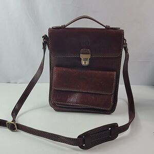 CHIARUGI Genuine Leather Men's Messenger Crossbody Bag